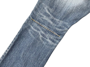 n(n) BY NUMBER (N)INE エヌエヌバイナンバーナイン デニムパンツ ダメージ加工 コットン ポリウレタン ブルー サイズ3 美品 中古 4b006116