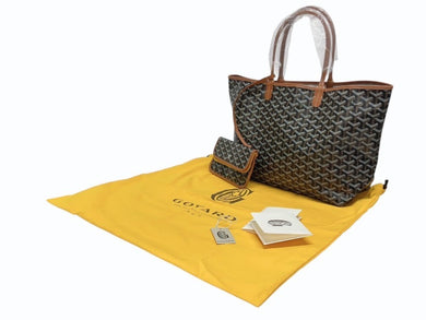 未使用 GOYARD ゴヤール サンルイPM バッグ トートバッグ STLOUIPMLTY01CL01P ブラウン PVC レザー 中古 4b006166 
