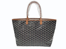 画像をギャラリービューアに読み込む, 未使用 GOYARD ゴヤール サンルイPM バッグ トートバッグ STLOUIPMLTY01CL01P ブラウン PVC レザー 中古 4b006166 
