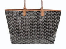 画像をギャラリービューアに読み込む, 未使用 GOYARD ゴヤール サンルイPM バッグ トートバッグ STLOUIPMLTY01CL01P ブラウン PVC レザー 中古 4b006166 