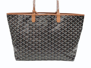 未使用 GOYARD ゴヤール サンルイPM バッグ トートバッグ STLOUIPMLTY01CL01P ブラウン PVC レザー 中古 4b006166 