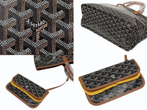 未使用 GOYARD ゴヤール サンルイPM バッグ トートバッグ STLOUIPMLTY01CL01P ブラウン PVC レザー 中古 4b006166 