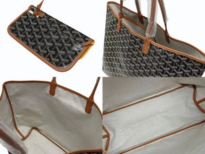 未使用 GOYARD ゴヤール サンルイPM バッグ トートバッグ STLOUIPMLTY01CL01P ブラウン PVC レザー 中古 4b006166 