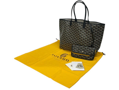 未使用 GOYARD ゴヤール サンルイPM バッグ トートバッグ STLOUIPMLTY01CL01P ブラック PVC レザー 中古 4b006167 
