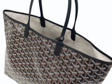 画像をギャラリービューアに読み込む, 未使用 GOYARD ゴヤール サンルイPM バッグ トートバッグ STLOUIPMLTY01CL01P ブラック PVC レザー 中古 4b006167 