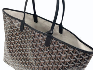 未使用 GOYARD ゴヤール サンルイPM バッグ トートバッグ STLOUIPMLTY01CL01P ブラック PVC レザー 中古 4b006167 