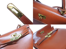 Load image into Gallery viewer, 極美品 HERMES エルメス ケリー28 外縫い ブリック ◽︎A刻印 カーフスキン ゴールド金具 ハンドバッグ 中古 4b006169