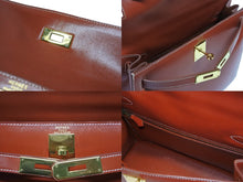 Load image into Gallery viewer, 極美品 HERMES エルメス ケリー28 外縫い ブリック ◽︎A刻印 カーフスキン ゴールド金具 ハンドバッグ 中古 4b006169