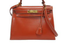 Load image into Gallery viewer, 極美品 HERMES エルメス ケリー28 外縫い ブリック ◽︎A刻印 カーフスキン ゴールド金具 ハンドバッグ 中古 4b006169