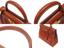 Load image into Gallery viewer, 極美品 HERMES エルメス ケリー28 外縫い ブリック ◽︎A刻印 カーフスキン ゴールド金具 ハンドバッグ 中古 4b006169