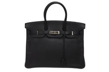 Load image into Gallery viewer, HERMES エルメス BIRKIN バーキン35 ブラック ゴールド金具 トリヨンクレマンス ハンドバッグ □H刻印 美品 中古 4b006171