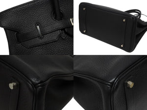 HERMES エルメス BIRKIN バーキン35 ブラック ゴールド金具 トリヨンクレマンス ハンドバッグ □H刻印 美品 中古 4b006171