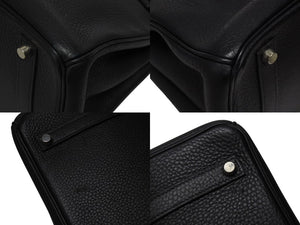 HERMES エルメス BIRKIN バーキン35 ブラック ゴールド金具 トリヨンクレマンス ハンドバッグ □H刻印 美品 中古 4b006171