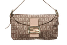 Load image into Gallery viewer, FENDI フェンディ ズッキーノ柄 マンマバケット ワンショルダーバッグ 8BR003 ピンク ガンメタリック金具 美品 中古 4b006144