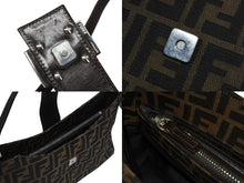 Load image into Gallery viewer, FENDI フェンディ マンマバケット ワンショルダーバッグ 26424 ズッカ柄 ブラウン キャンバス レザー シルバー金具 美品 中古 4b006181