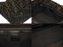 Load image into Gallery viewer, FENDI フェンディ ハンドバッグ トートバッグ ズッカ柄 キャンバス ブラウン ゴールド金具 美品 中古 4b006183