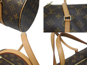 極美品 LOUIS VUITTON ルイヴィトン パピヨン30 ハンドバッグ M51385 筒型 モノグラムキャンバス ブラウン 中古 4b006188