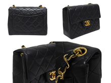 Load image into Gallery viewer, 極美品 CHANEL シャネル ミニマトラッセ 17 チェーンショルダーバッグ 1番台 ラムスキン ココマーク ブラック ゴールド金具 中古 4b006189