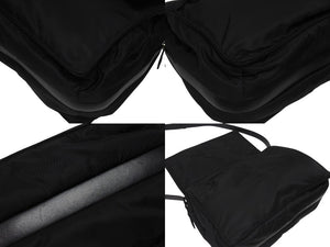 極美品 PRADA プラダ ラージ パデッド ショルダーバッグ 1BD256 Re-Nylon ナイロン トライアングルロゴ レザー ブラック 中古 4b006197