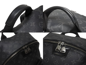 LOIIS VUITTON ルイ ヴィトン アポロ バックパック リュックサック M43186 モノグラム エクリプス ブラック グレー 美品 中古 4b006200 
