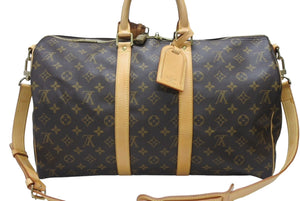 極美品 LOUIS VUITTON ルイヴィトン キーポル バンドリエール45 ボストンバッグ M41418 モノグラム ブラウン ゴールド金具 中古 4b006206