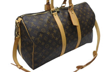 Load image into Gallery viewer, 極美品 LOUIS VUITTON ルイヴィトン キーポル バンドリエール45 ボストンバッグ M41418 モノグラム ブラウン ゴールド金具 中古 4b006206