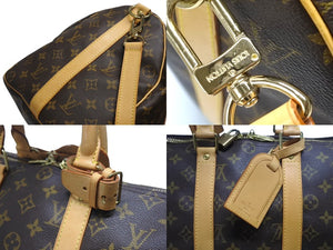 極美品 LOUIS VUITTON ルイヴィトン キーポル バンドリエール45 ボストンバッグ M41418 モノグラム ブラウン ゴールド金具 中古 4b006206