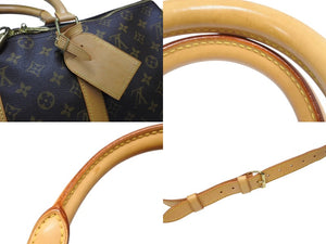 極美品 LOUIS VUITTON ルイヴィトン キーポル バンドリエール45 ボストンバッグ M41418 モノグラム ブラウン ゴールド金具 中古 4b006206