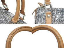 画像をギャラリービューアに読み込む, CHRISTIAN DIOR クリスチャンディオール ミニボストンバッグ ハンドバッグ PZ O401 スパンコール レザー シルバー 美品 中古 4b006207 