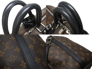 極美品 LOUIS VUITTON ルイヴィトン キーポル バンドリエール45 ボストンバッグ M56711 モノグラムマカサー ブラウン 中古 4b006211