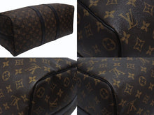 Load image into Gallery viewer, 極美品 LOUIS VUITTON ルイヴィトン キーポル バンドリエール45 ボストンバッグ M56711 モノグラムマカサー ブラウン 中古 4b006211