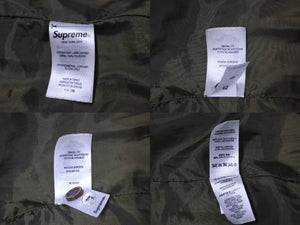 極美品 SUPREME シュプリーム Leather Shirt レザーシャツ 長袖ジャケット レザーポリエステル カーキ サイズM 中古 4b006214 