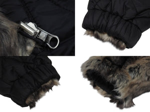 Supreme シュプリーム 20FW リバーシブル フーデッドジャケット フェイクファー ブラック グレー アクリル ポリエステル 美品 中古 4b006215