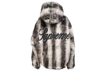 Load image into Gallery viewer, Supreme シュプリーム 20FW リバーシブル フーデッドジャケット フェイクファー ブラック グレー アクリル ポリエステル 美品 中古 4b006215