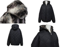 Load image into Gallery viewer, Supreme シュプリーム 20FW リバーシブル フーデッドジャケット フェイクファー ブラック グレー アクリル ポリエステル 美品 中古 4b006215