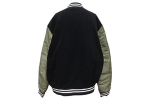 極美品 TRUE RELIGION トゥルー レリジョン VARSITY JACKET ヴァーシティジャケット ブラック カーキ サイズXXL 中古 4b006222