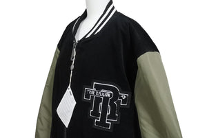 極美品 TRUE RELIGION トゥルー レリジョン VARSITY JACKET ヴァーシティジャケット ブラック カーキ サイズXXL 中古 4b006222