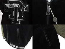 Load image into Gallery viewer, 極美品 TRUE RELIGION トゥルー レリジョン VARSITY JACKET ヴァーシティジャケット ブラック カーキ サイズXXL 中古 4b006222