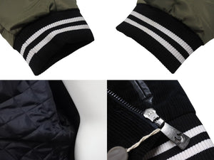極美品 TRUE RELIGION トゥルー レリジョン VARSITY JACKET ヴァーシティジャケット ブラック カーキ サイズXXL 中古 4b006222