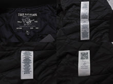 Load image into Gallery viewer, 極美品 TRUE RELIGION トゥルー レリジョン VARSITY JACKET ヴァーシティジャケット ブラック カーキ サイズXXL 中古 4b006222