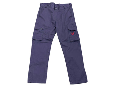 TRUE RELIGION トゥルーレリジョン カーゴパンツ ひロゴ アメリカ製 コットン ネイビー サイズ38 美品 中古 4b006224