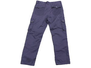 TRUE RELIGION トゥルーレリジョン カーゴパンツ ひロゴ アメリカ製 コットン ネイビー サイズ38 美品 中古 4b006224