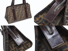 Load image into Gallery viewer, FENDI フェンディ ワンショルダー ハンドバッグ ブラウン ズッカ柄 キャンバス レザー 美品 中古 4b006227