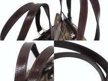 Load image into Gallery viewer, FENDI フェンディ ワンショルダー ハンドバッグ ブラウン ズッカ柄 キャンバス レザー 美品 中古 4b006227