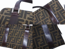 Load image into Gallery viewer, FENDI フェンディ ワンショルダー ハンドバッグ ブラウン ズッカ柄 キャンバス レザー 美品 中古 4b006227