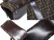 Load image into Gallery viewer, FENDI フェンディ ワンショルダー ハンドバッグ ブラウン ズッカ柄 キャンバス レザー 美品 中古 4b006227