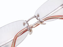 Load image into Gallery viewer, 極美品 Christian Dior クリスチャンディオール メガネ アイウェア CD7717J C7T 度入り リムレス ラインストーン 中古 4b006228