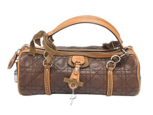 Load image into Gallery viewer, Christian Dior クリスチャンディオール ロマンティック ハンドバッグ カナージュ レザー ブラウン シルバー金具 美品 中古 4b006229