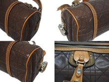 Load image into Gallery viewer, Christian Dior クリスチャンディオール ロマンティック ハンドバッグ カナージュ レザー ブラウン シルバー金具 美品 中古 4b006229
