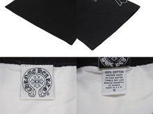 画像をギャラリービューアに読み込む, 極美品 CHROME HEARTS クロムハーツ ネックロゴ マルチプリント 七分丈 ラグラン 長袖Tシャツ ブラック ホワイト サイズS 中古 4b006231 